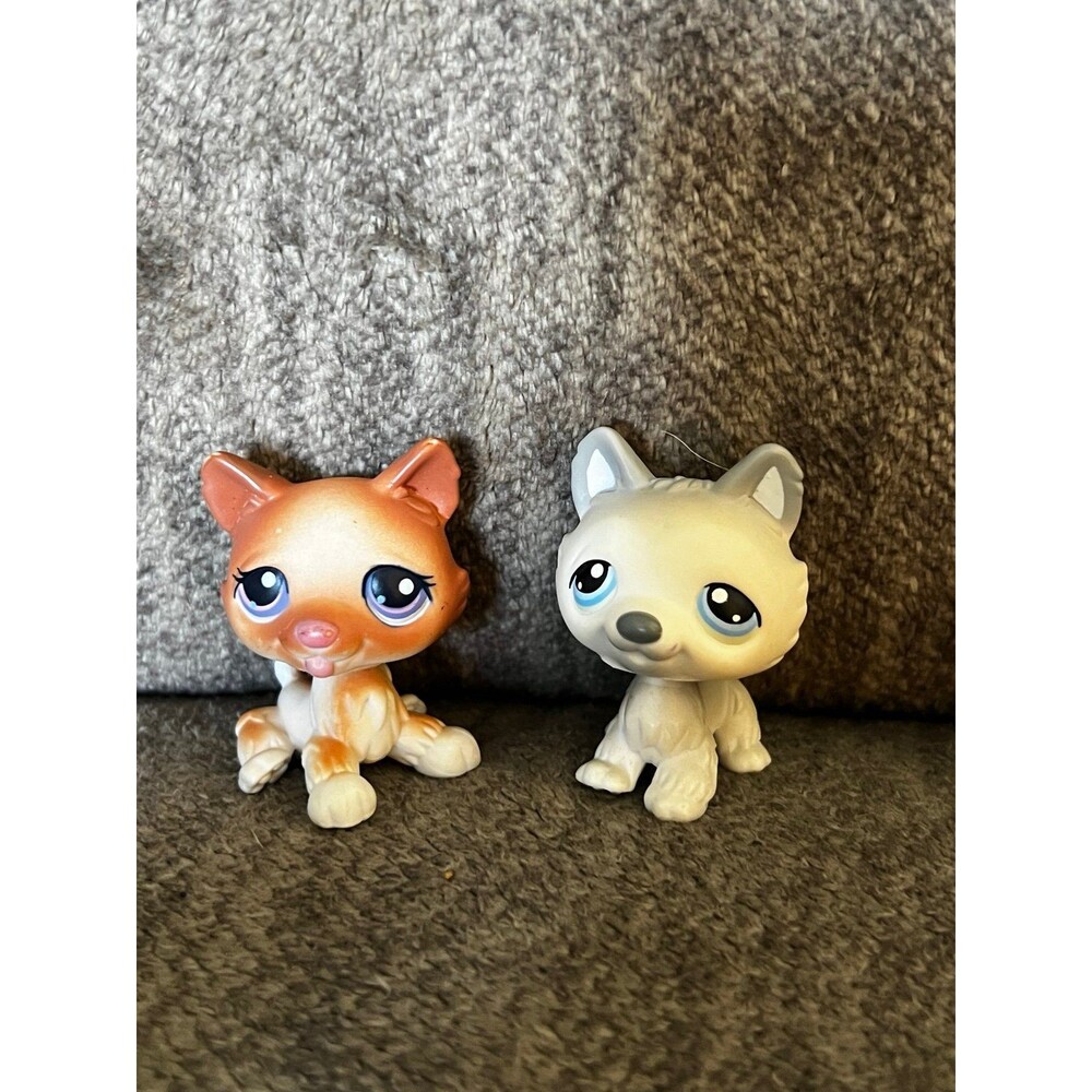Vintage Hasbro LPS Figures - Authentic Husky #37 & Husky #69 Lot